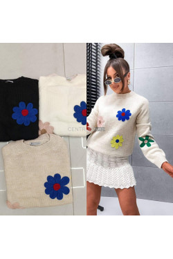 Sweter damski Turecki ECRU I BEZ PROMOCJA 8396