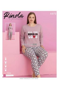 Piżama damska Turecka (XL-4XL) 5372