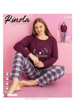 Piżama damska Turecka (XL-4XL) 5328