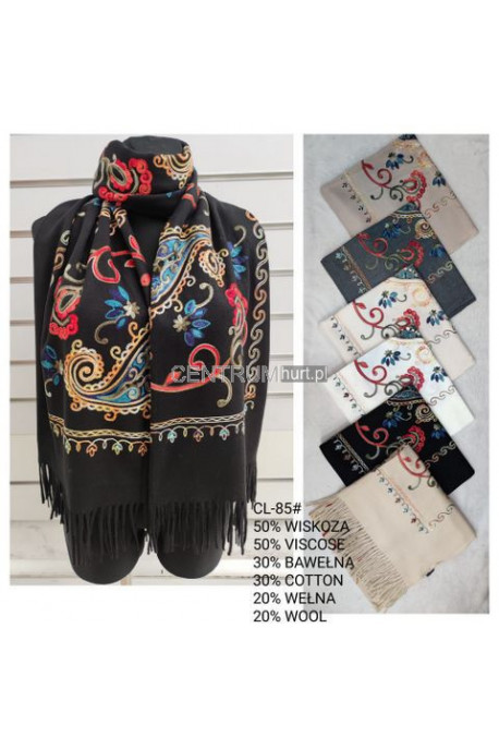 szal damski piękny haft CL-83