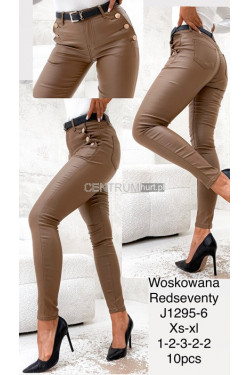 Spodnie skórzane damskie (XS-XL) J1295-6