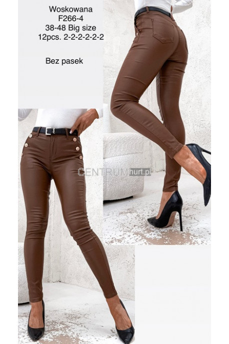 Spodnie skórzane damskie (XS-XL) 2