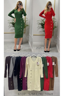 Sukienki sweter damski (S/M-L/XL) 6107