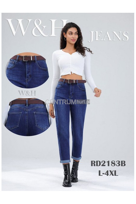 Jeansy damskie KOLOR DO WYBORU(L-4xl) KW567