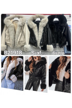 Kurtka Zimowa Skórzana Damska KOLOR DO WYBORU (S-XL) B21918