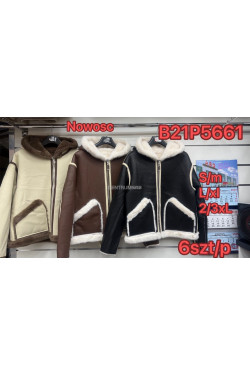 Kurtka Zimowa Skórzana Damska KOLOR DO WYBORU (S-3XL) B21P566