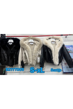 Kurtka Zimowa Skórzana Damska KOLOR DO WYBORU (S-XL) B21YT005