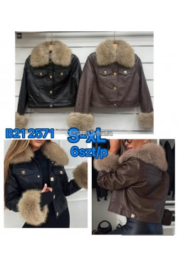 Kurtka Zimowa Skórzana Damska KOLOR DO WYBORU (S-XL) B212571