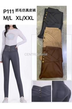 Spodnie skórzane damskie (M-2XL) P111