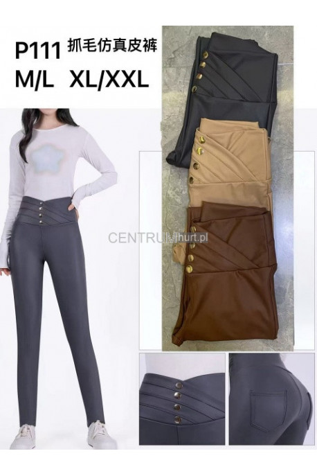 Spodnie skórzane damskie (M-2XL) P108