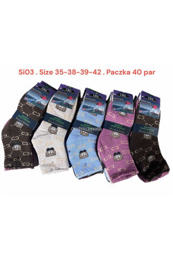 Skarpety DAMSKIE THERMO bezuciskowe (35-42) SI03