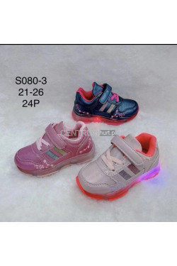 Buty sportowe dziewczęce ŚWIECĄCE (21-26) S080-3