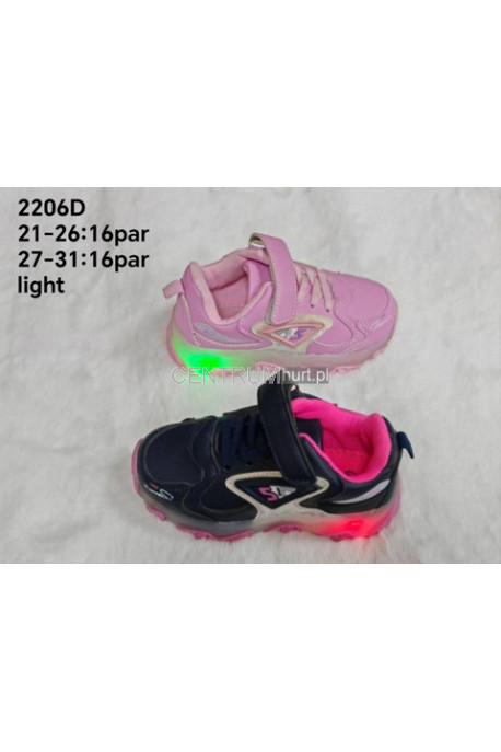 Buty sportowe dziewczęce ŚWIECĄCE (21-26) 2206D
