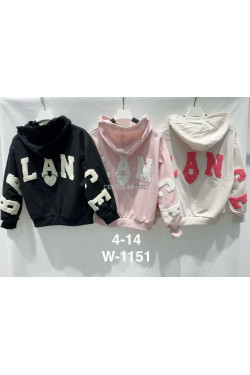 Bluza dziewczęca KOLORY DO WYBORU (4-14) W-1151
