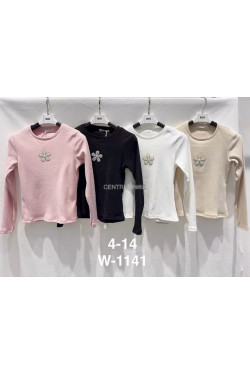 Sweter dziewczęcy KOLORY DO WYBORU (4-14) W-1141