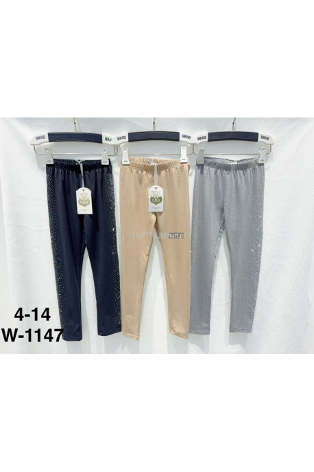 Spodnie dziewczęce KOLORY DO WYBORU (4-14) W-1148