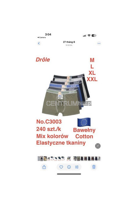 Bokserki DROLE (M-2XL) C001