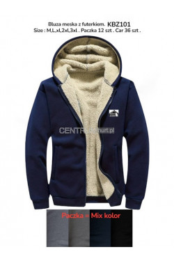 Bluza z futerkiem męska (M-3XL) KBZ101