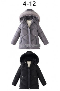 Kurtka dziewczęca zimowa CZARNA TYLKO (4-12) 78