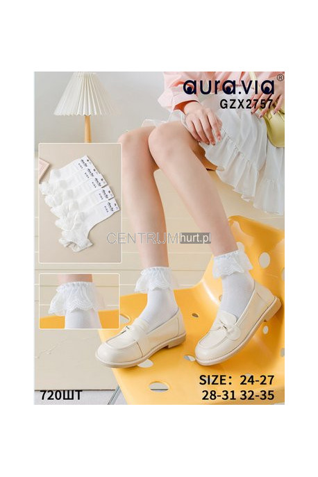 Skarpetki BIAŁE AURA VIA (24-35) GZF2756