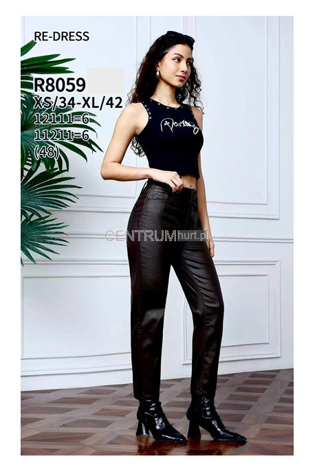 Spodnie skórzane damskie (XS-XL) R8059-1