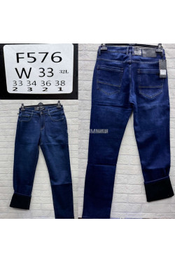 Jeansy męskie ocieplane (33-38) F576