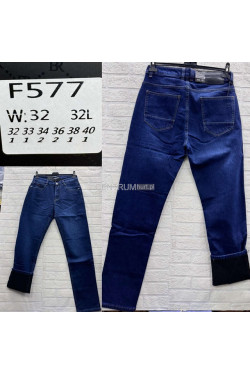Jeansy męskie ocieplane (32-40) F577