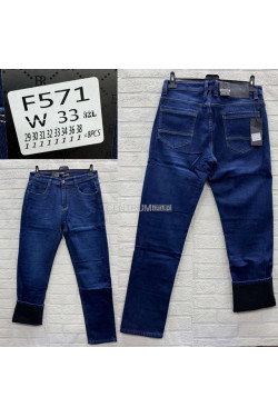 Jeansy męskie ocieplane (29-38) F571