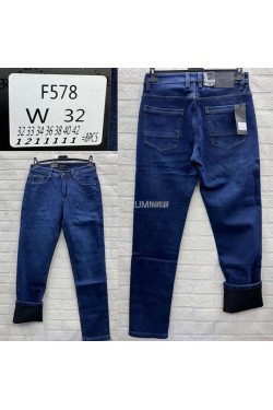 Jeansy męskie ocieplane (32-42) F578