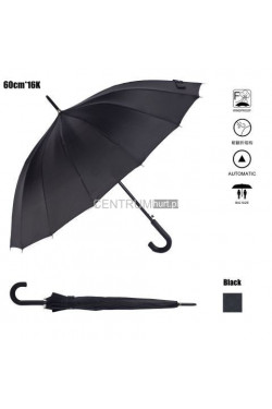 Parasol automat na 2 osoby 68 cm 16 drutów czarny 091001