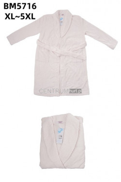 Szlafrok damski soft nadwymiar (XL-5XL) BM5716