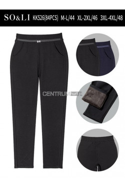 Spodnie damskie ocieplane (M-4XL) KK526