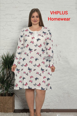 Koszula nocna damska Turecka (XL-4XL) 6787