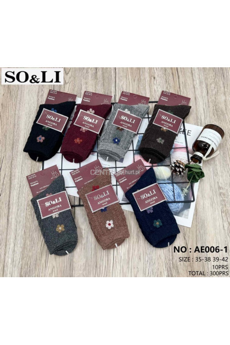 Skarpety damskie angora (35-42) 1