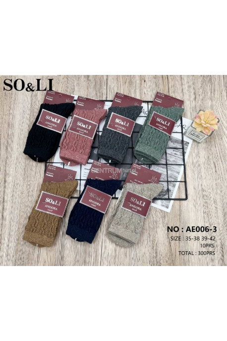 Skarpety damskie angora (35-42) 1