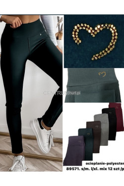 Legginsy damskie ocieplane (S/M-L/XL) 89571