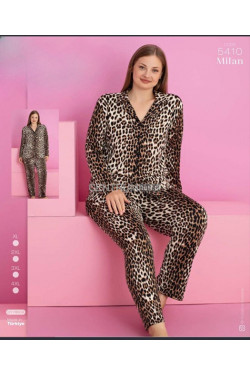Piżama damska welur Turecka (XL-4XL) 5410