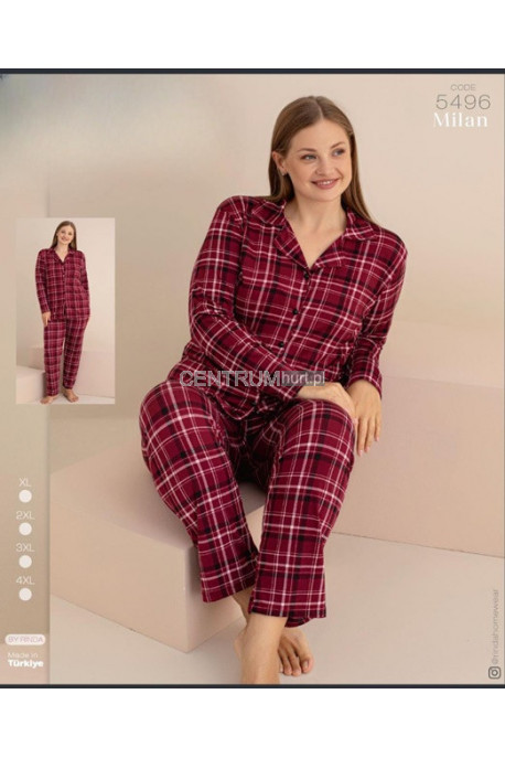 Piżama damska welur Turecka (XL-4XL) 1