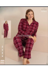 Piżama damska welur Turecka (XL-4XL) 1