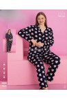 Piżama damska welur Turecka (XL-4XL) 1