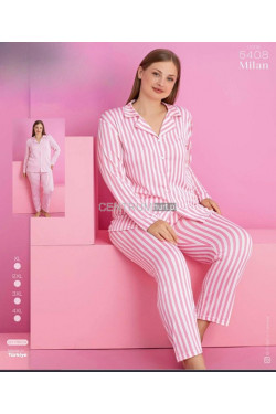 Piżama damska welur Turecka (XL-4XL) 5408