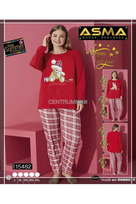 Piżama damska welur Turecka (XL-4XL) 1