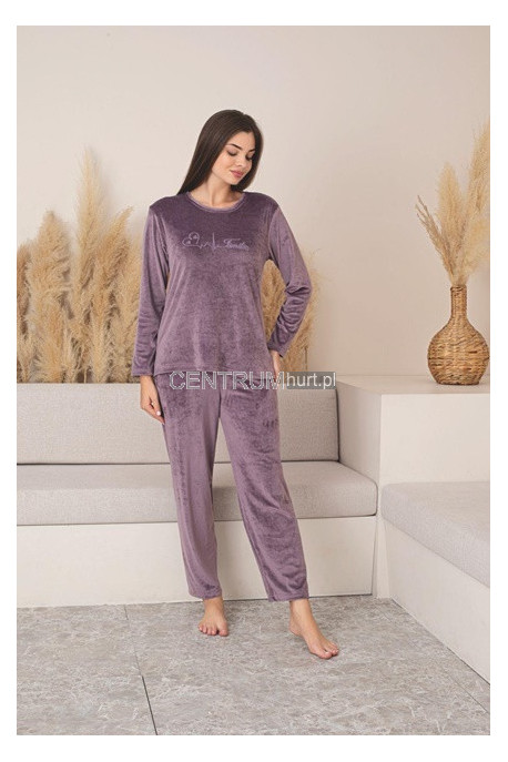 Piżama damska welur (M-2XL) 1