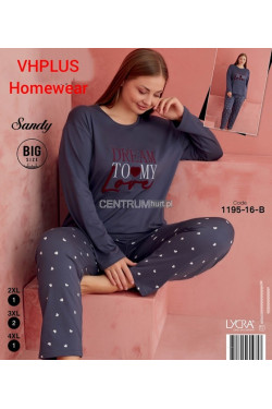 Piżama damska wiskozy (2XL-4XL) 1195-16
