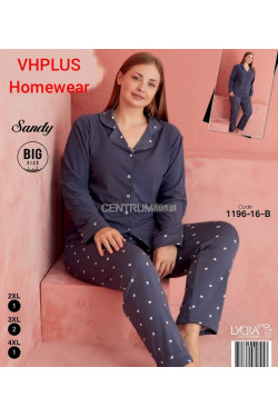Piżama damska wiskozy (2XL-4XL) 1196-16