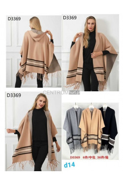 Ponczo damskie D3369