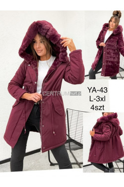 Kurtki damskie zimowe (L-3XL) YA-43