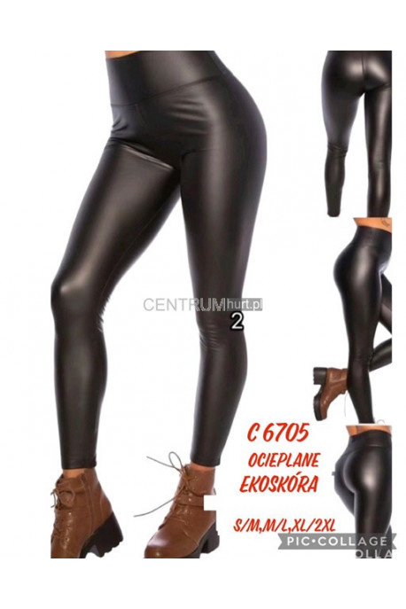 Spodnie skórzane damskie ocieplane (S-2XL) 1