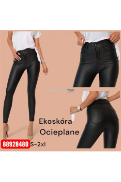 Spodnie skórzane damskie ocieplane (S-2XL) 88928480