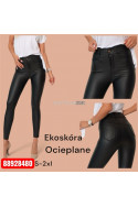 Spodnie skórzane damskie ocieplane (S-2XL) 1